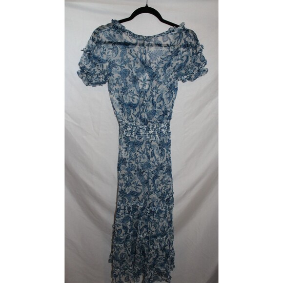 GENERATION LOVE FLEUR PAISLEY MAXI DRESS INDIGO‎ BLUE SZ XXS NWT $385 - Picture 4 of 4